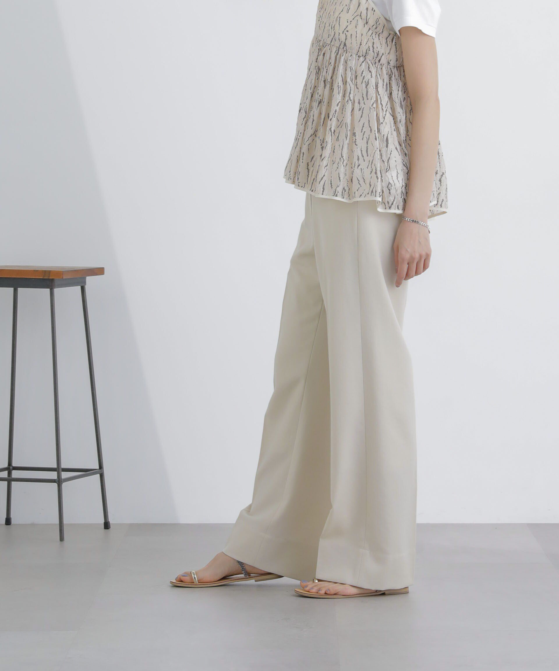 nano･universe「サイドボタンワイドパンツ(セットアップ対応)」|その他|