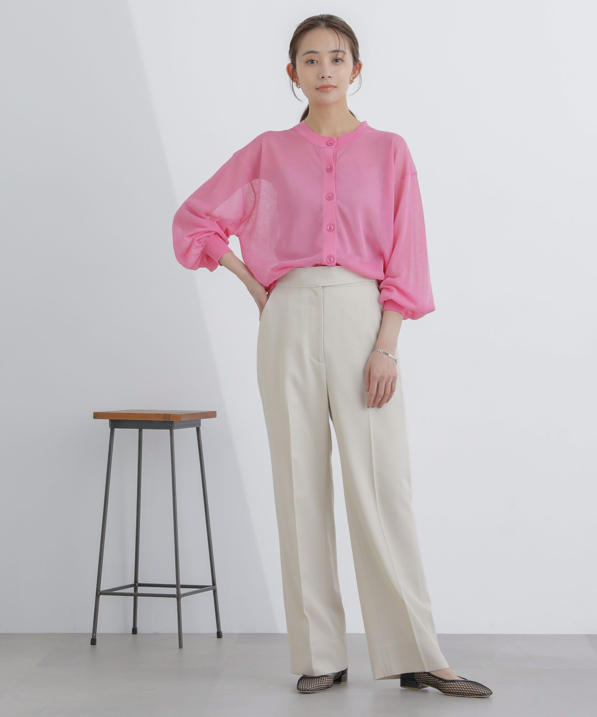 nano･universe「サイドボタンワイドパンツ(セットアップ対応)」|その他|