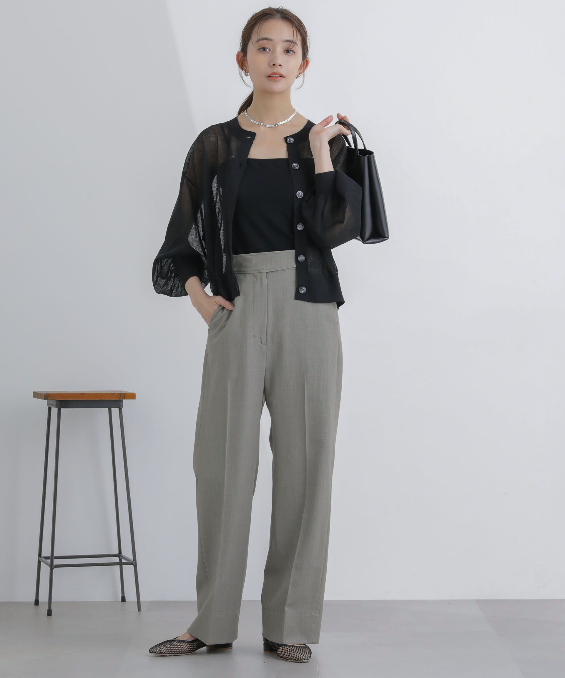 nano･universe「サイドボタンワイドパンツ(セットアップ対応)」|その他|