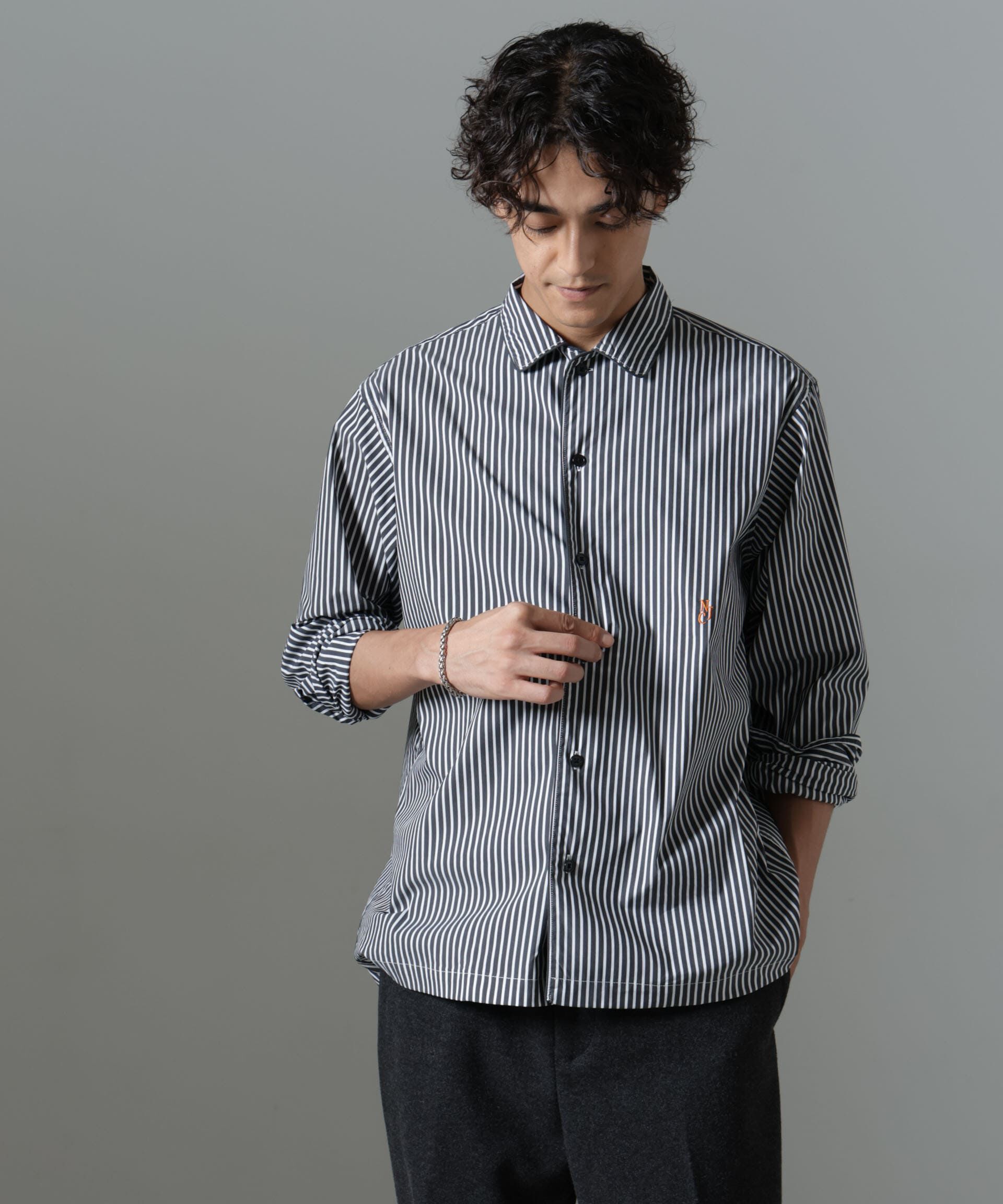 nano･universe「｢NJ/CLUB｣HOMESTOCK ストライプシャツ」|シャツ・ブラウス|