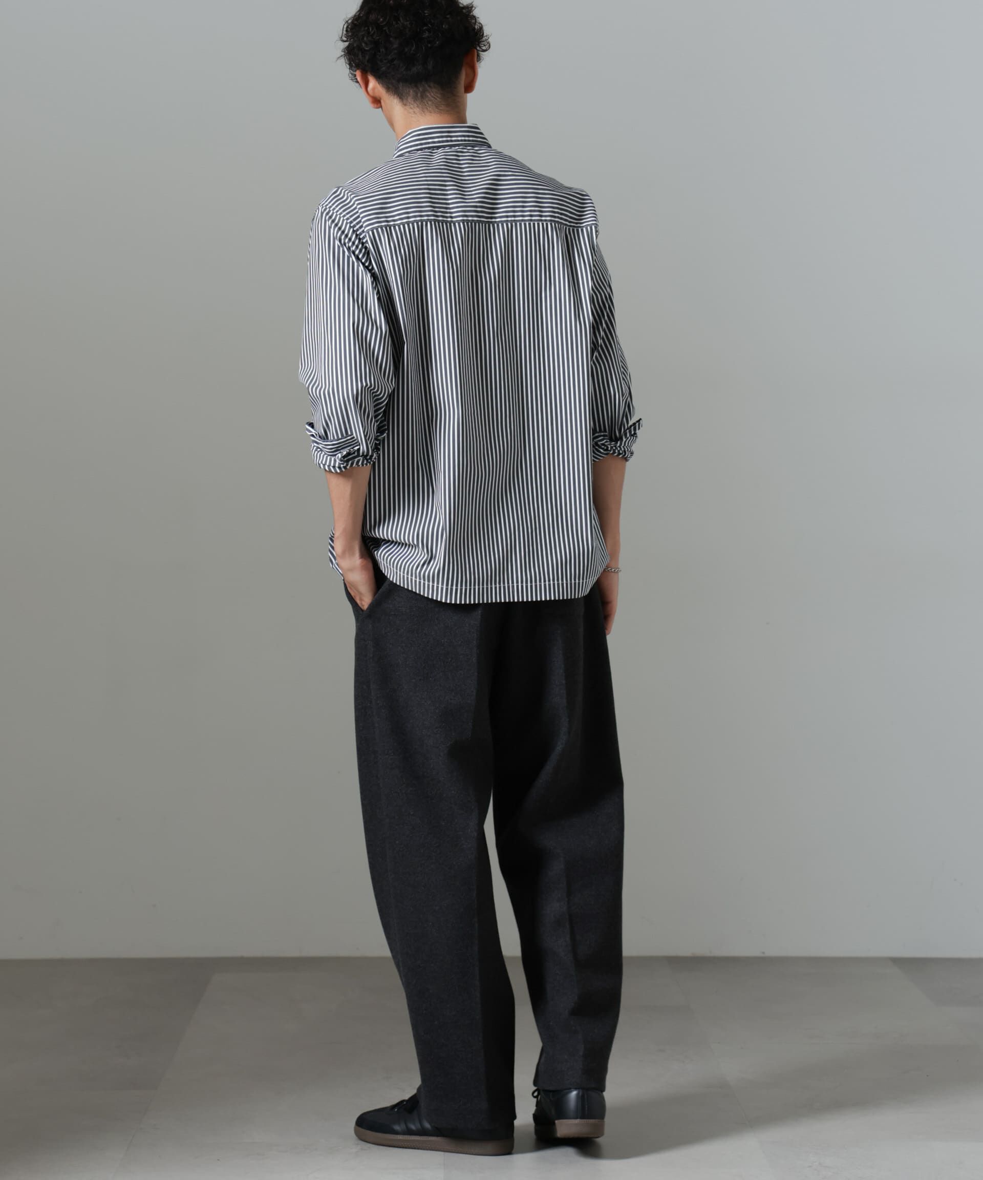 nano･universe「｢NJ/CLUB｣HOMESTOCK ストライプシャツ」|シャツ・ブラウス|