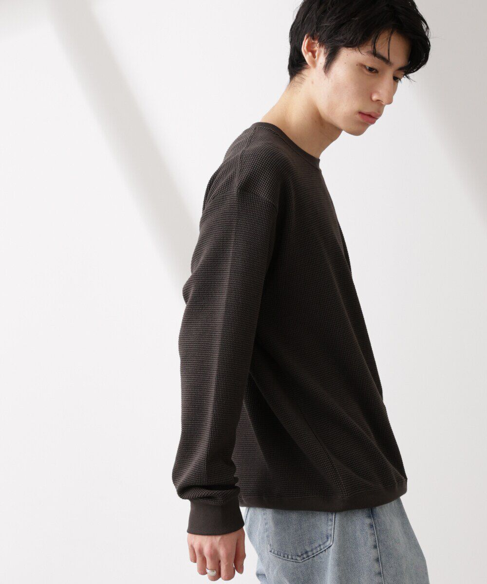 nano･universe「テックワッフルクルーネックTシャツ」|Tシャツ・カットソー|