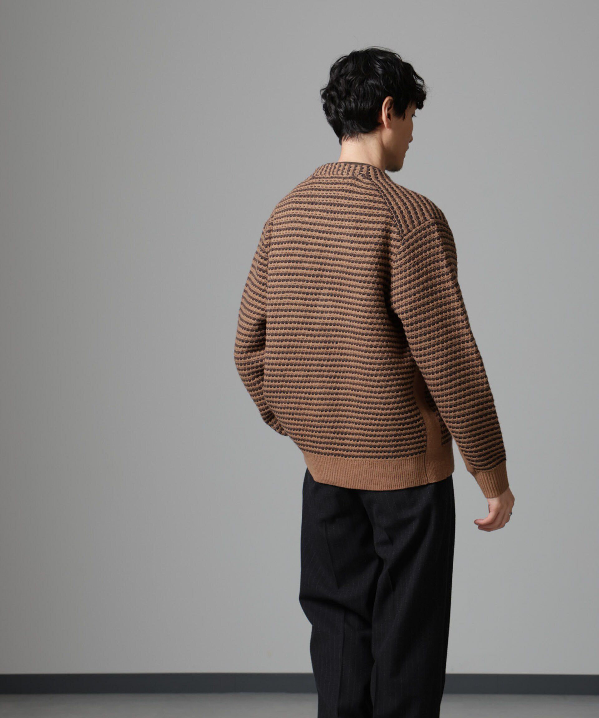 nano･universe「幾何学柄ニットカーディガン」|ニット・セーター|