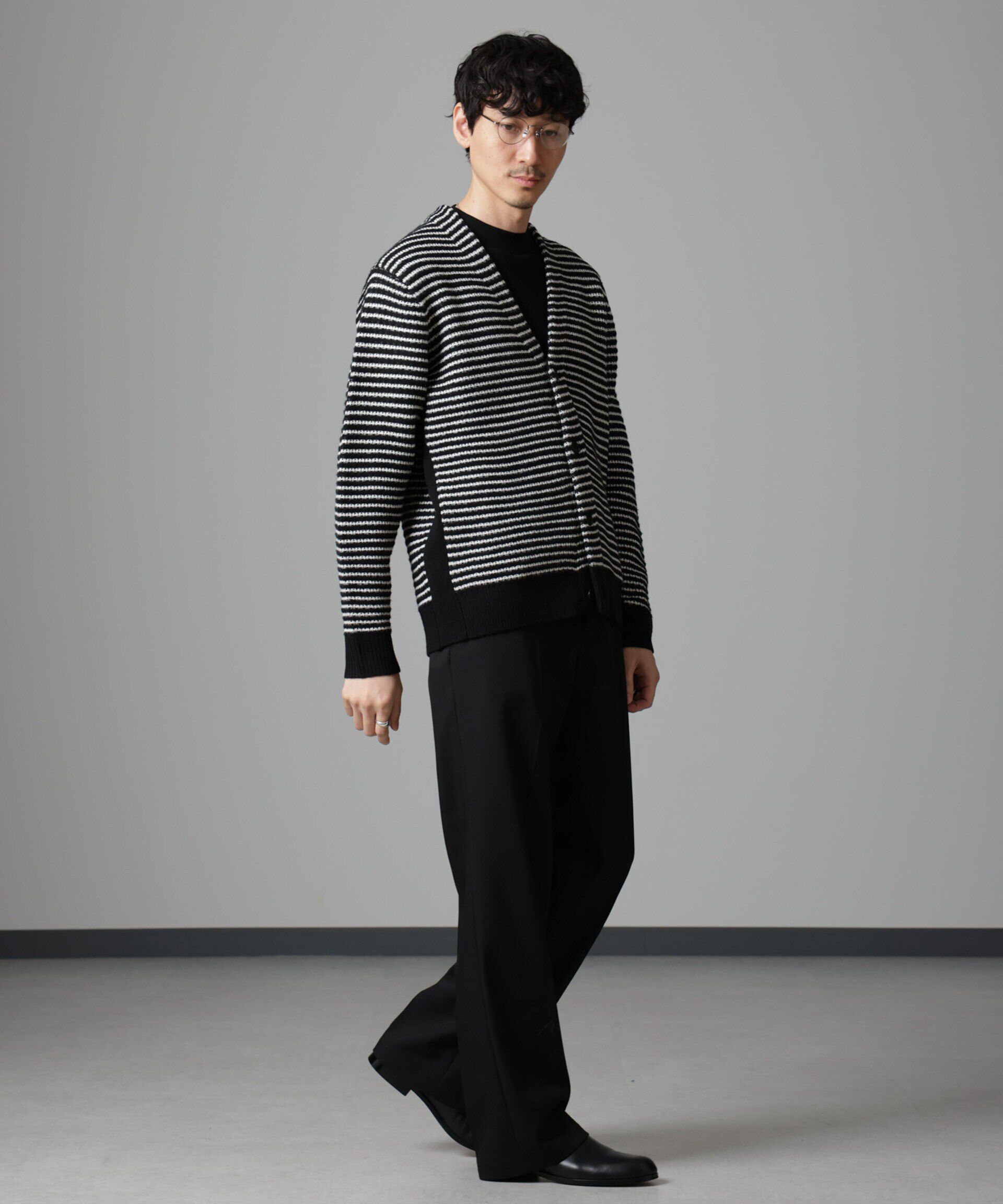 nano･universe「幾何学柄ニットカーディガン」|ニット・セーター|