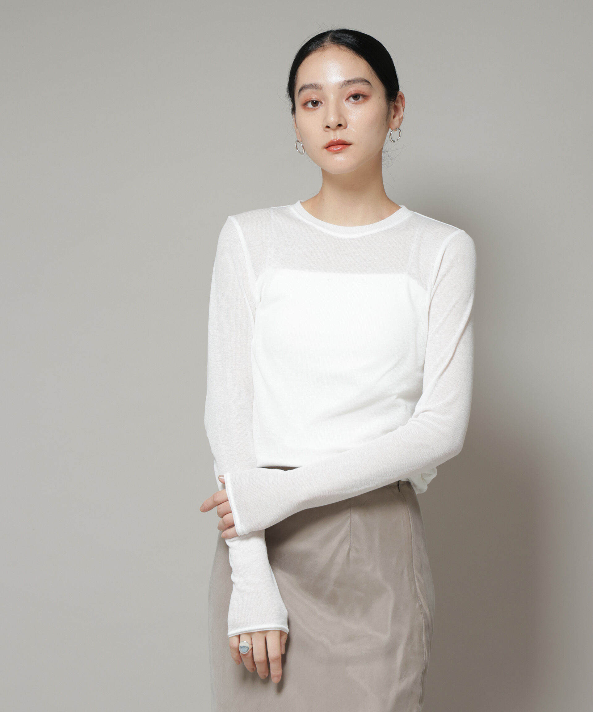 nano･universe「シアーテレコ＆天竺ロンTeeセット」|Tシャツ・カットソー|