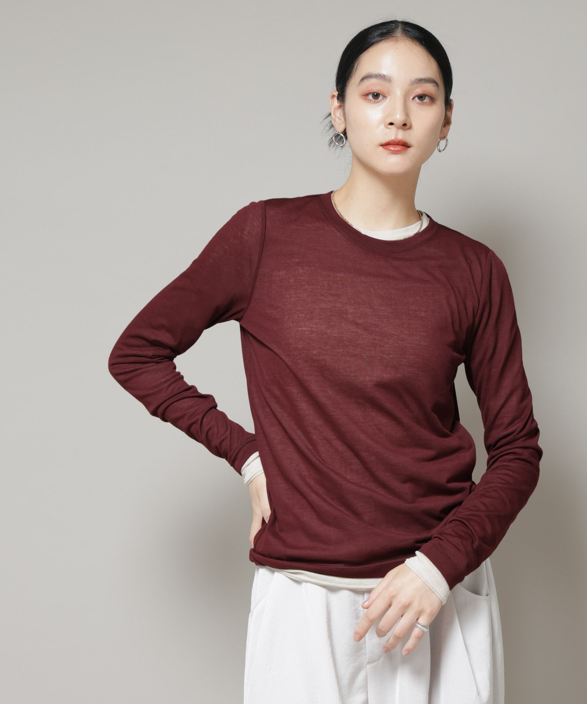 nano･universe「シアーテレコ＆天竺ロンTeeセット」|Tシャツ・カットソー|