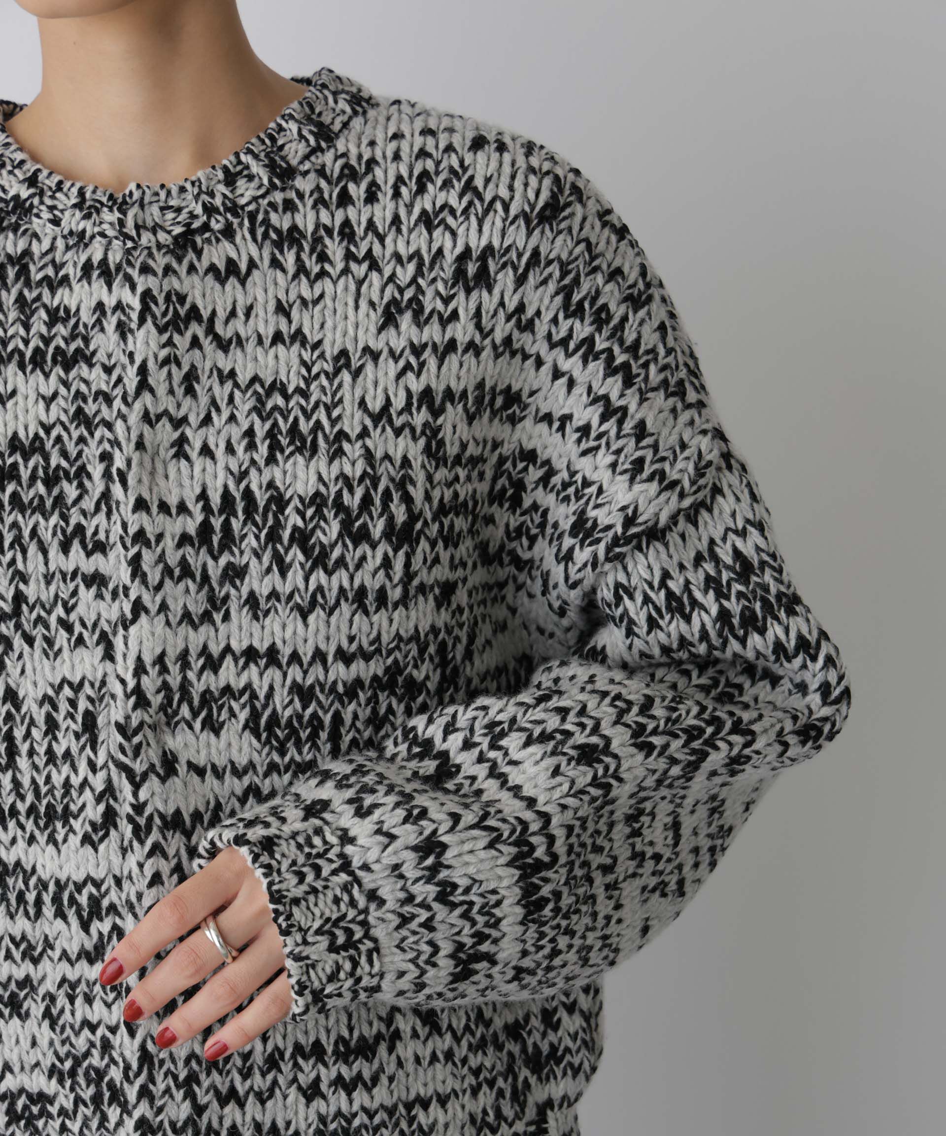  「「STEVELOUR」ミックスカラー2WAYスナップニット」|ニット・セーター|