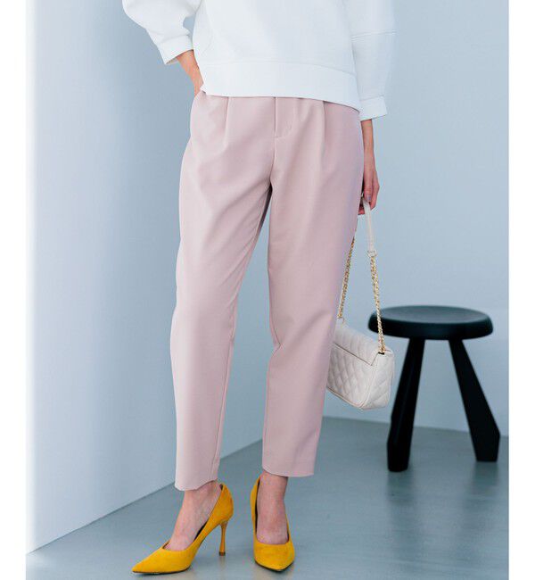 組曲「【洗える・ストレッチ】プランタンカラークロップド パンツ」|その他|ピンク系