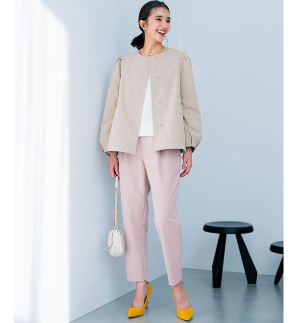 組曲「【洗える・ストレッチ】プランタンカラークロップド パンツ」|その他|