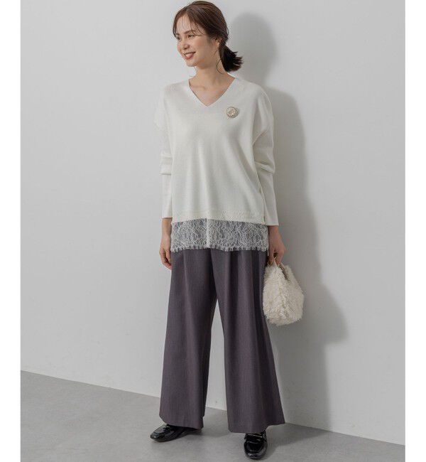 組曲「【加藤ローサさん着用】ラメストライプ ワイドパンツ」|その他|