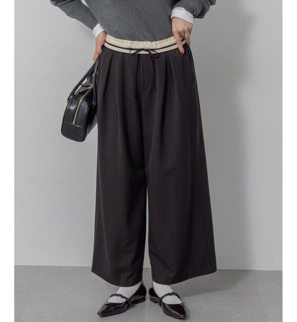 組曲「【加藤ローサさん着用】ラメストライプ ワイドパンツ」|その他|