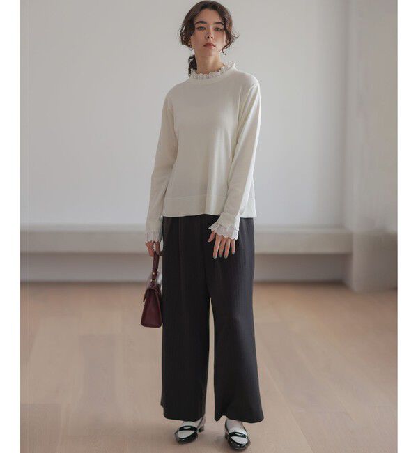 組曲「【加藤ローサさん着用】ラメストライプ ワイドパンツ」|その他|