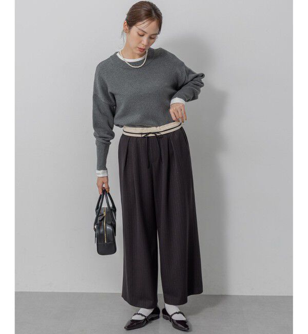 組曲「【加藤ローサさん着用】ラメストライプ ワイドパンツ」|その他|