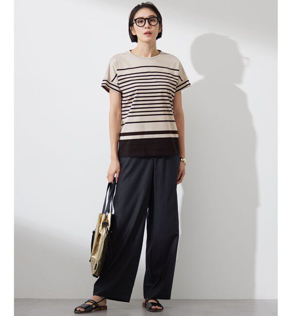 自由区「【カタログ掲載・洗える】フルダルスパンマイクロピーチワイドストレート パンツ」|その他|