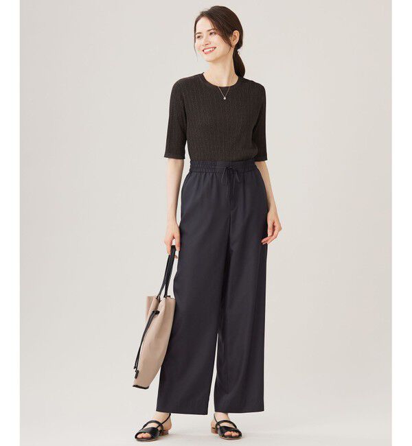 自由区「【カタログ掲載・洗える】フルダルスパンマイクロピーチワイドストレート パンツ」|その他|