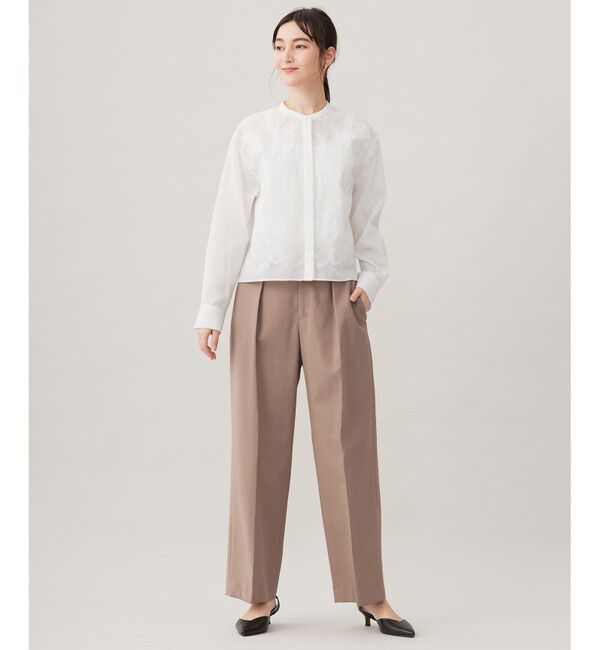 自由区「【洗える】コットンダブルクロスストレート パンツ」|その他|