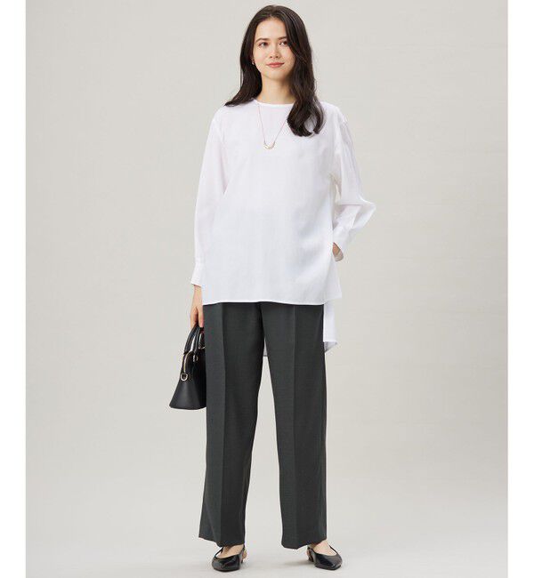 自由区「【セットアップ対応】リネンライクシンセティックワイドストレート パンツ」|その他|