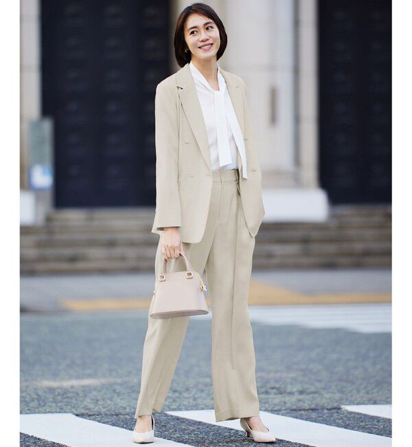 自由区「【セットアップ対応】リネンライクシンセティックワイドストレート パンツ」|その他|