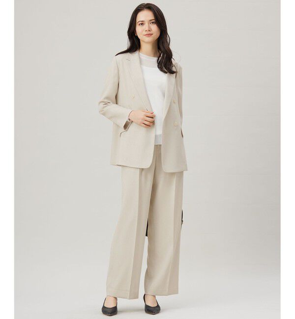 自由区「【セットアップ対応】リネンライクシンセティックワイドストレート パンツ」|その他|