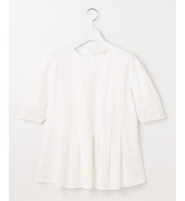 自由区「【接触冷感・UVカット・吸水速乾・抗菌防臭・洗える】ハイツイストポンチペプラム カットソー」|Tシャツ・カットソー|