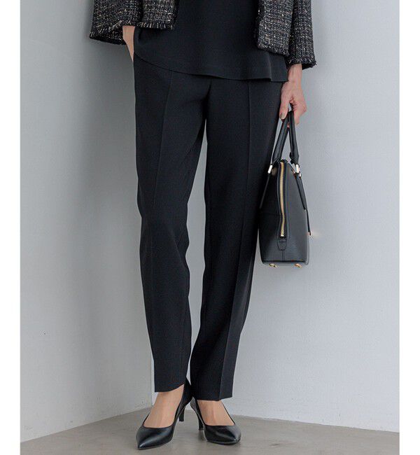 23区「【セットアップ対応】トリアセダブルジョーゼット パンツ」|その他|ブラック系