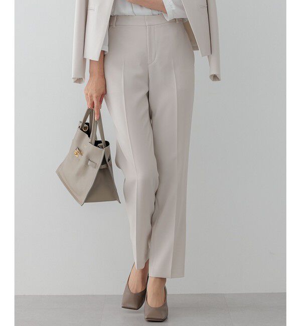 23区「【セットアップ対応】トリアセダブルジョーゼット パンツ」|その他|ベージュ系