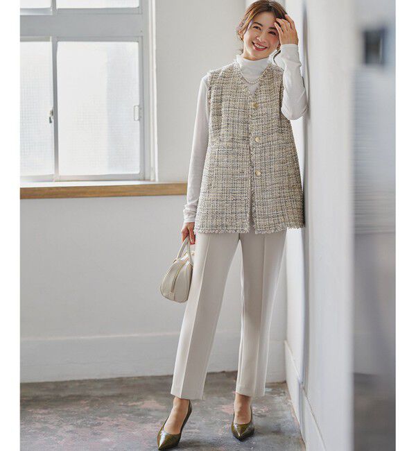 23区「【セットアップ対応】トリアセダブルジョーゼット パンツ」|その他|