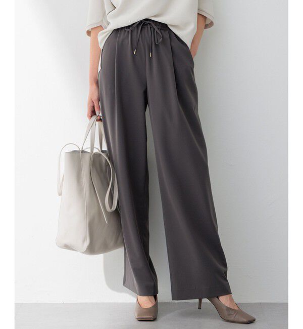 23区「【洗える】2WAYストレッチツイル ワイドパンツ」|その他|グレー系