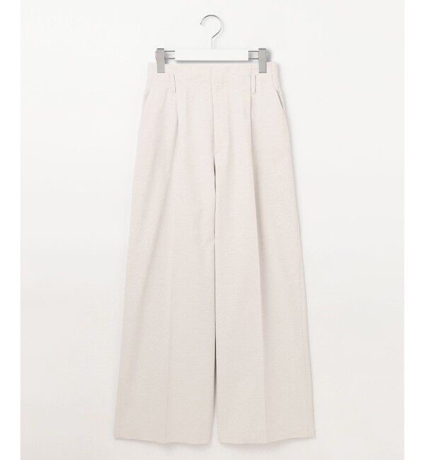 23区「【セットアップ対応/洗える】コットンリネン オックスストレッチ ワイド パンツ」|その他|