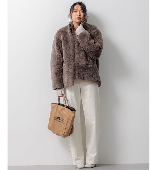 23区「【洗える】23区DENIM ベルベットストレッチ ワイドパンツ」|その他|