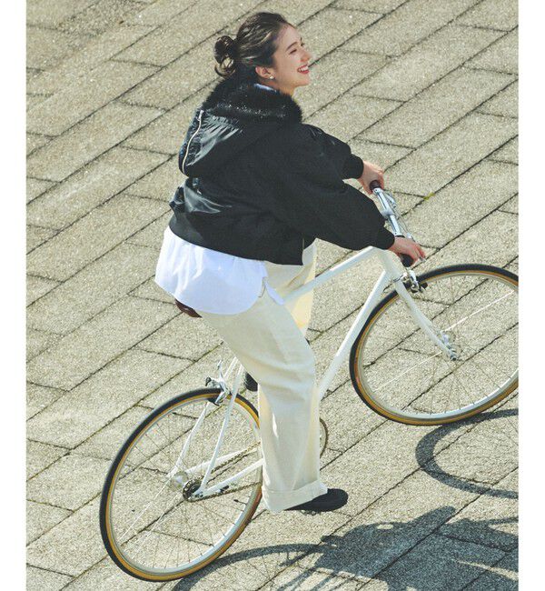 23区「【洗える】23区DENIM ベルベットストレッチ ワイドパンツ」|その他|