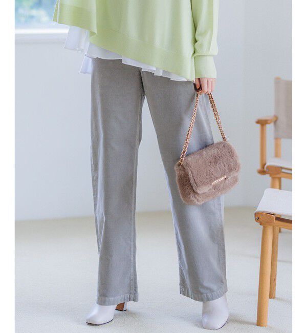 23区「【洗える】23区DENIM ベルベットストレッチ ワイドパンツ」|その他|ﾗｲﾄｸﾞﾚ