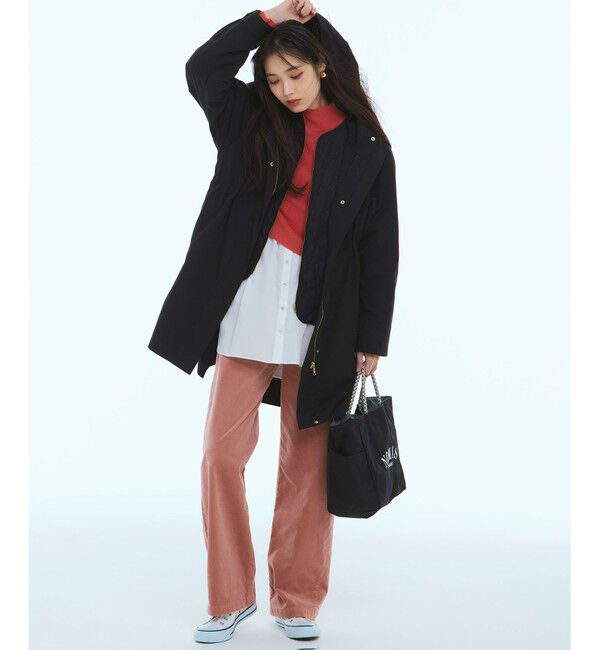 23区「【洗える】23区DENIM ベルベットストレッチ ワイドパンツ」|その他|