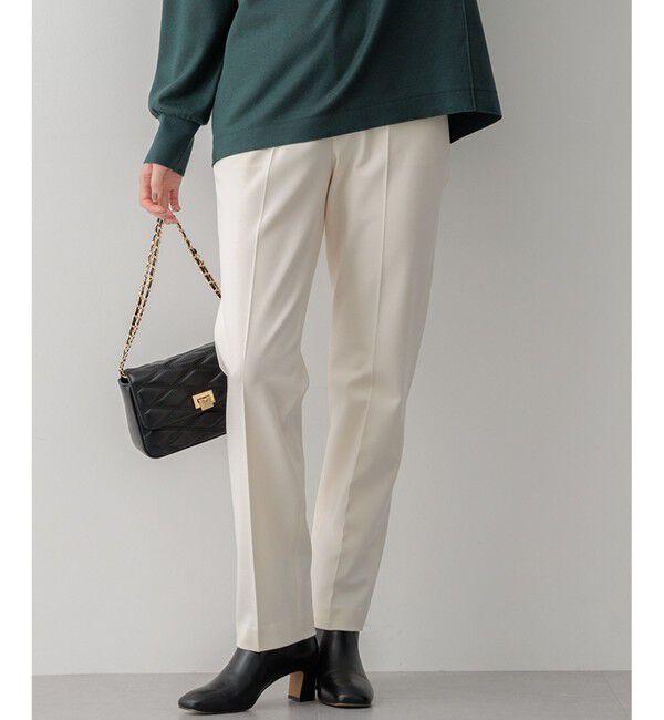 23区「【Oggi2月号掲載/洗える】ウォームストレッチ テーパード パンツ」|その他|アイボリー系