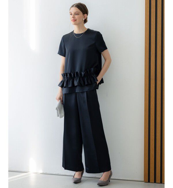 23区「【APPLAUDIR】クリアダブルサテン ワイドシルエットパンツ」|その他|