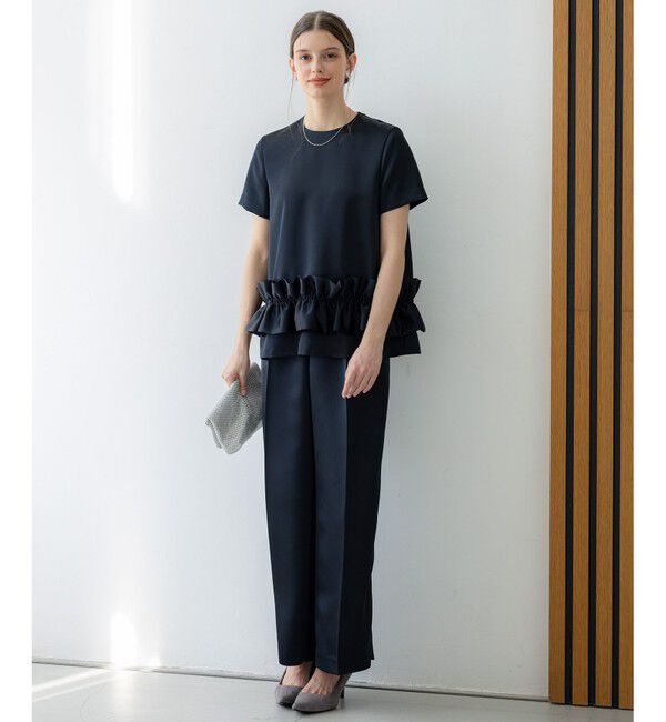 23区「【APPLAUDIR】クリアダブルサテン ワイドシルエットパンツ」|その他|