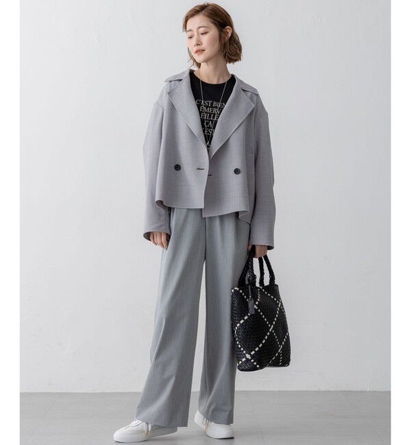 23区「【Oggi3月号掲載/セットアップ対応】ライトクロス ワイドパンツ」|その他|