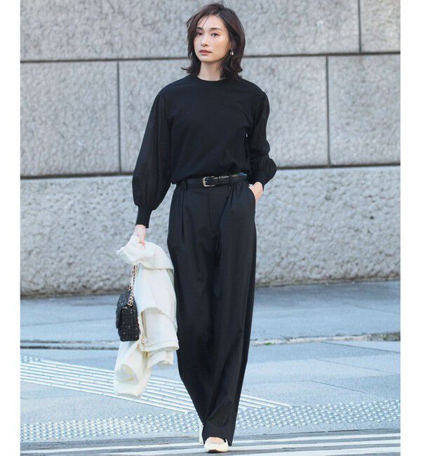 23区「【Oggi3月号掲載/セットアップ対応】ライトクロス ワイドパンツ」|その他|