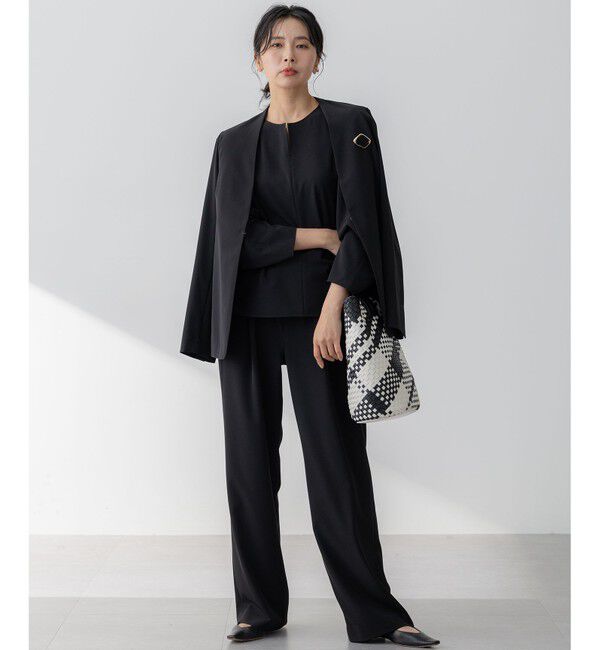 23区「【セットアップ対応/洗える】2WAYストレッチツイル ワイドパンツ」|その他|