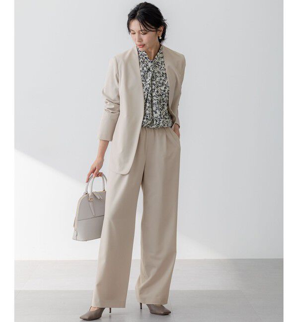 23区「【セットアップ対応/洗える】2WAYストレッチツイル ワイドパンツ」|その他|