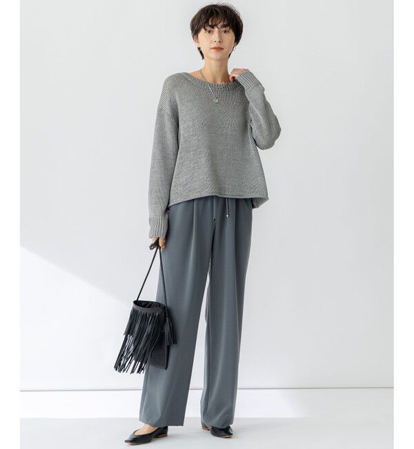 23区「【セットアップ対応/洗える】2WAYストレッチツイル ワイドパンツ」|その他|