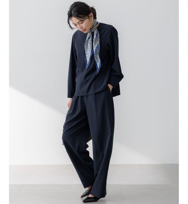 23区「【セットアップ対応/洗える】2WAYストレッチツイル ワイドパンツ」|その他|