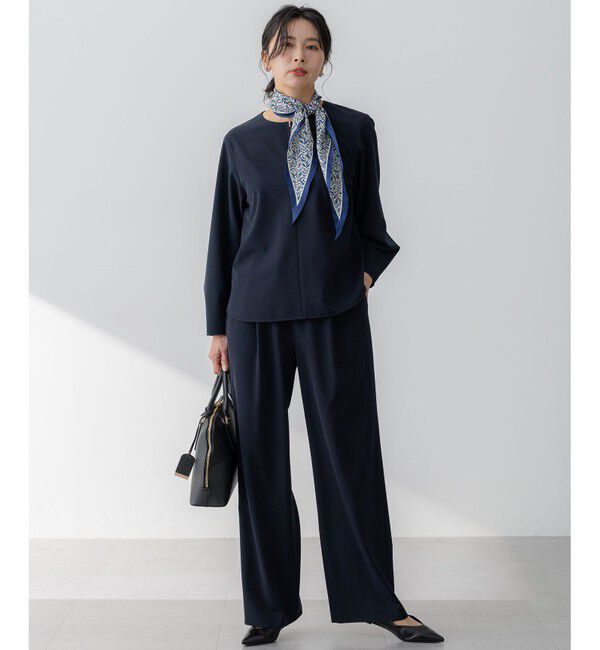 23区「【セットアップ対応/洗える】2WAYストレッチツイル ワイドパンツ」|その他|