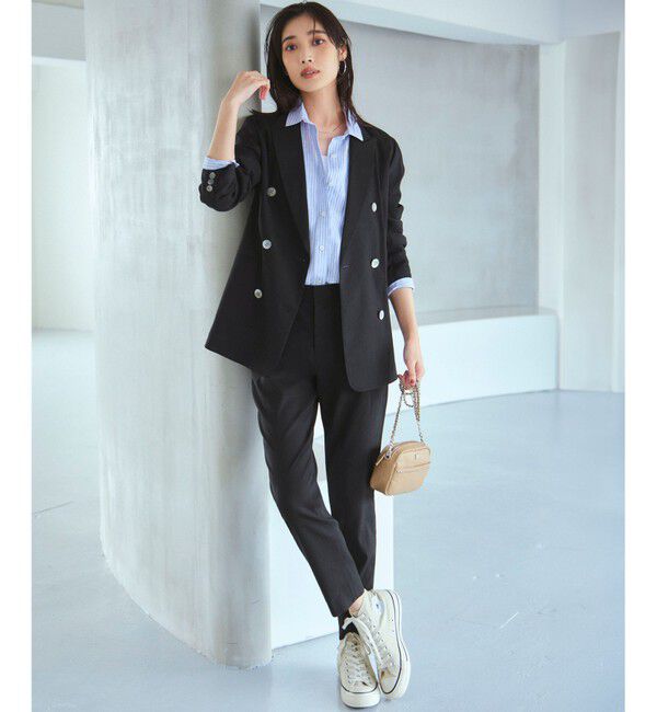 23区「【洗える】リネンレーヨンストレッチ テーパード パンツ」|その他|