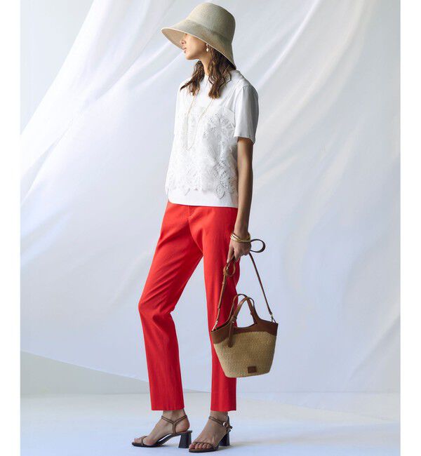 23区「【洗える】リネンレーヨンストレッチ テーパード パンツ」|その他|