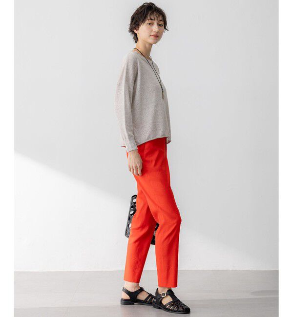 23区「【洗える】リネンレーヨンストレッチ テーパード パンツ」|その他|