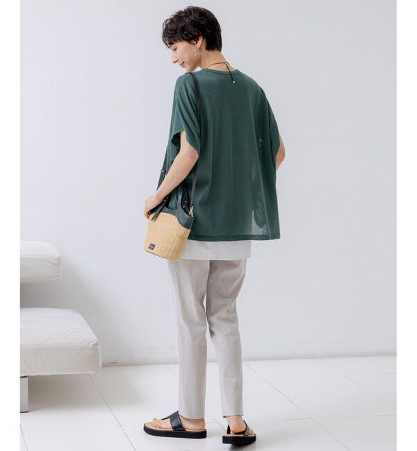 23区「【洗える】リネンレーヨンストレッチ テーパード パンツ」|その他|