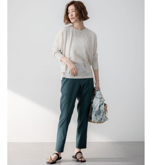 23区「【洗える】リネンレーヨンストレッチ テーパード パンツ」|その他|