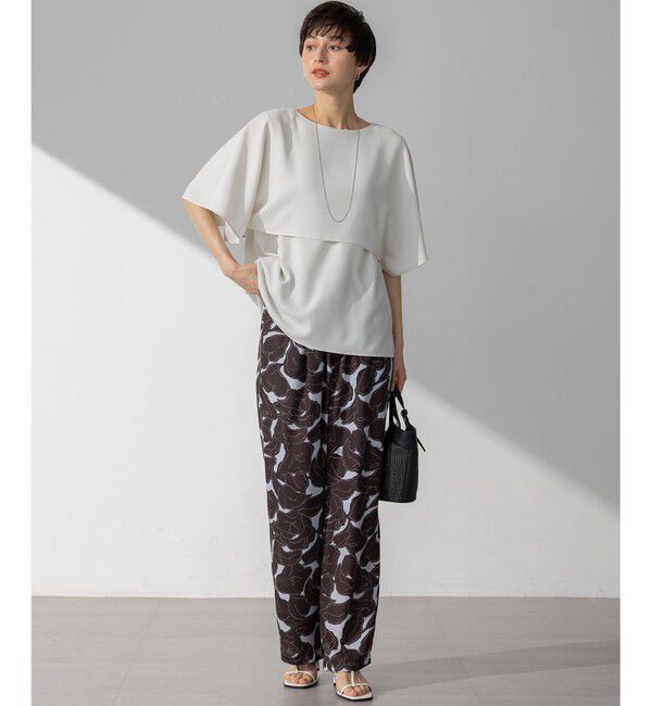 23区「【洗える】Ratti フラワーアートプリント ワイド パンツ」|その他|