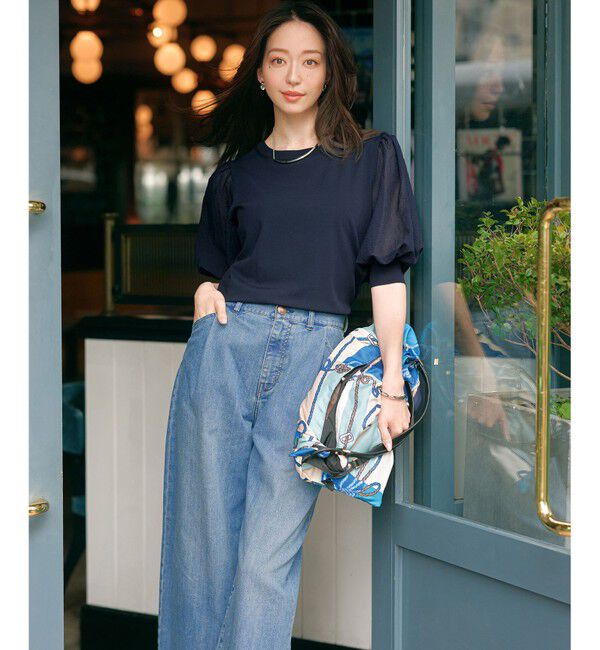 23区「【Oggi6月号掲載/接触冷感】23区DENIM サマー タック ワイド パンツ」|その他|